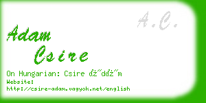 adam csire business card